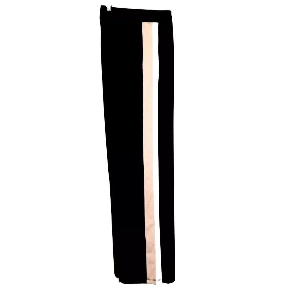 Trouve Womens M Pull On Elastic Waist Track Pants High Waisted Relaxed Black
